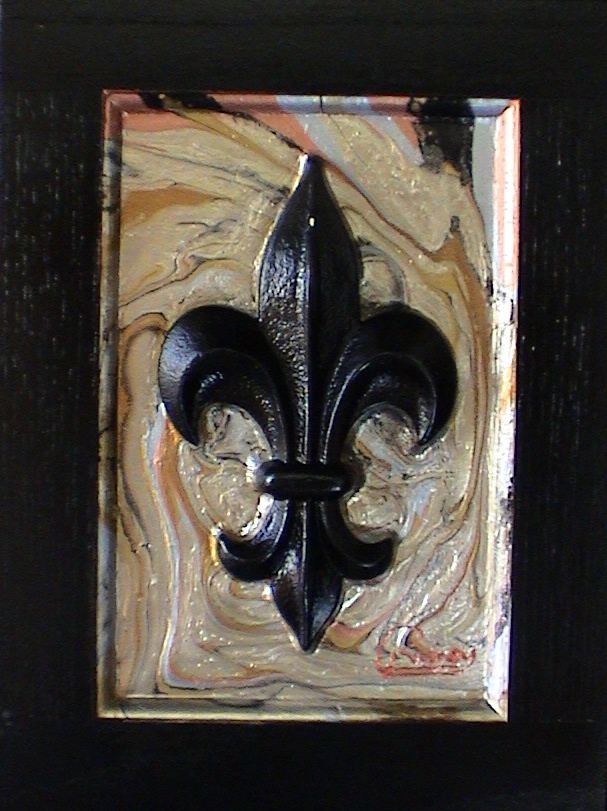 fleur de lis painting